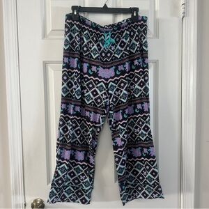 Colorful Geometric Patterned Pajama Pants